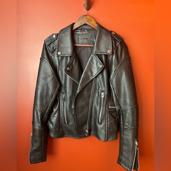 Women’s REAL LEATHER Jacket, BLANKNYC. Size L. Black. - Picture 1 of 7